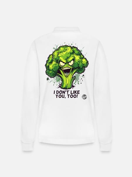 Nobody likes broccoli - Stanley/Stella Organic Unisex Long-Sleeved Polo Shirt Prepster - white