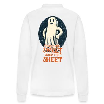 Last Minute Kostüm Unheimliches Halloween - Stanley/Stella Unisex Bio-Langarm-Poloshirt Prepster - Weiß - Hinten - Anna (173cm)