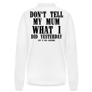 Dont tell - Stanley/Stella Unisex Bio-Langarm-Poloshirt Prepster - Weiß - Hinten - Anna (173cm)