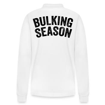 Bulking Season - Stanley/Stella Organic Unisex Long-Sleeved Polo Shirt Prepster - white - Back - Anna (173cm)