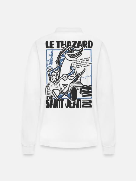 Wahoo from Saint Jean du Var - Stanley/Stella Organic Unisex Long-Sleeved Polo Shirt Prepster - white