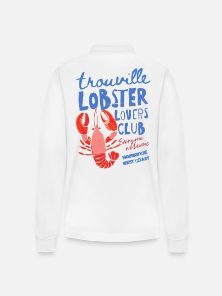 Trouville Lobster Lovers Club - Polo à manches longues bio PREPSTER Stanley/Stella Unisexe - blanc