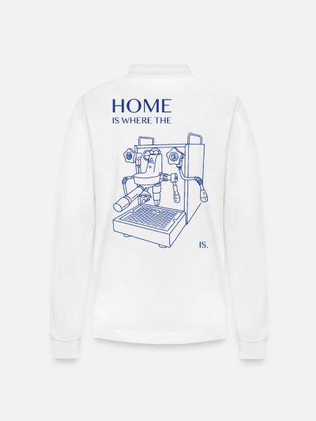 Design Siebträger - Stanley/Stella Unisex Bio-Langarm-Poloshirt Prepster - Weiß