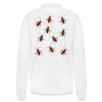 Cafard cafard insecte - Polo à manches longues bio PREPSTER Stanley/Stella Unisexe - blanc - Dos - Anna (173cm)