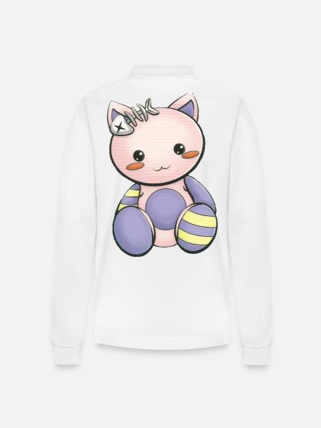 Manga - Stanley/Stella Organic Unisex Long-Sleeved Polo Shirt Prepster - white