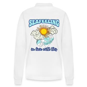 Seafeeling amoureux de cela - Polo à manches longues bio PREPSTER Stanley/Stella Unisexe - blanc - Dos - Anna (173cm)