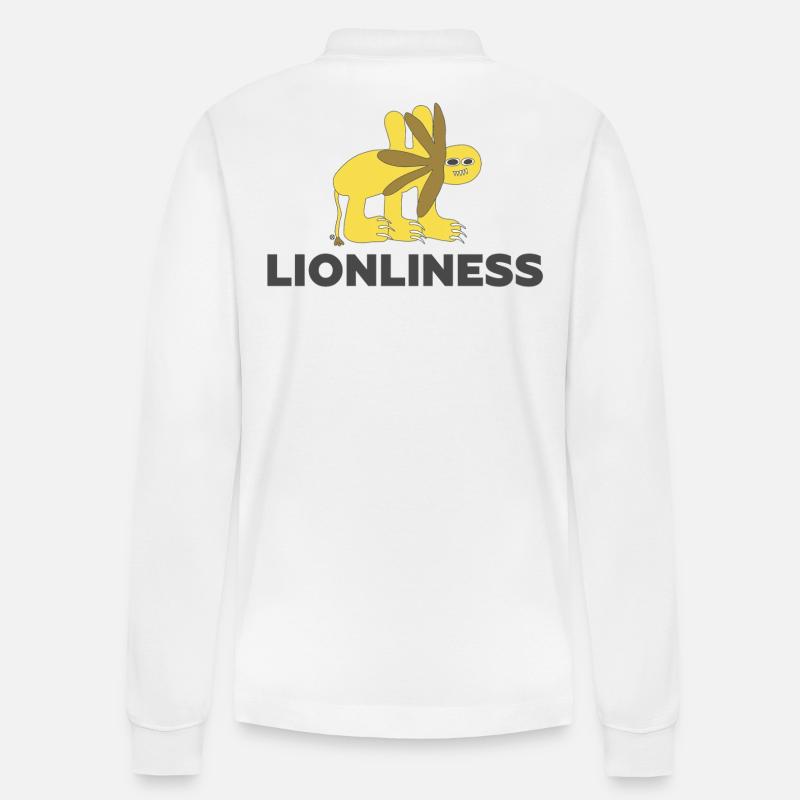 LIONLINESS - Nur Löwe Außenseiterkunst - Stanley/Stella Unisex Bio-Langarm-Poloshirt Prepster - Weiß