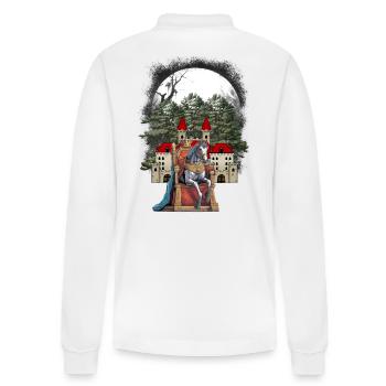 Märchenprinz Prinz Thron Märchen Märchenfigur Ross - Stanley/Stella Unisex Bio-Langarm-Poloshirt Prepster - Weiß - Hinten - Anna (173cm)