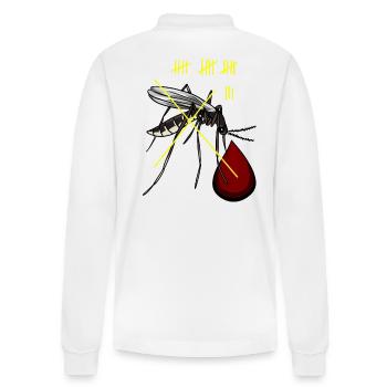 Blut Mücke Insekt Schädling Ungeziefer Mücken - Stanley/Stella Unisex Bio-Langarm-Poloshirt Prepster - Weiß - Hinten - Anna (173cm)