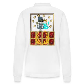 Cats, Stage, Appearance, Stars, Show, Cat Beauty - Stanley/Stella Organic Unisex Long-Sleeved Polo Shirt Prepster - white - Back - Anna (173cm)