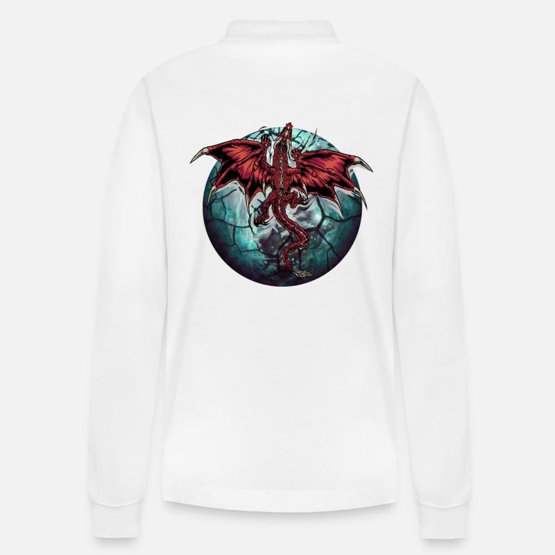 Dragon Dragon Planète Planète - Polo à manches longues bio PREPSTER Stanley/Stella Unisexe - blanc