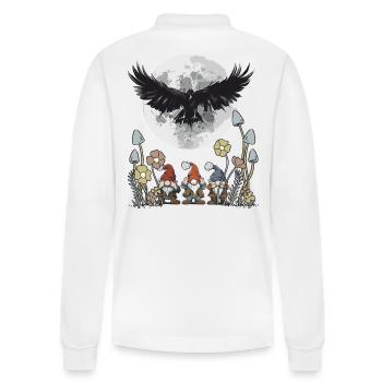 Lune Corbeau Fantaisie Conte de fées Personnage Troll Fable Enfant - Polo à manches longues bio PREPSTER Stanley/Stella Unisexe - blanc - Dos - Anna (173cm)