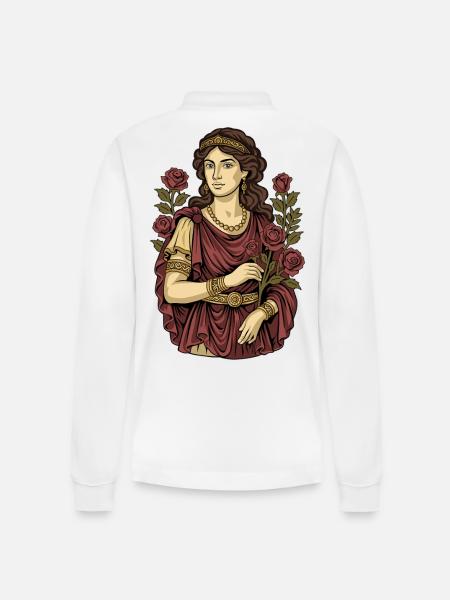 Aphrodite - Stanley/Stella Unisex Bio-Langarm-Poloshirt Prepster - Weiß