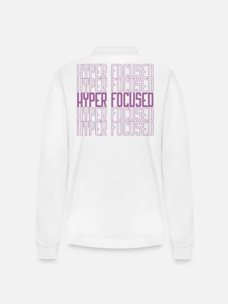 Hyperfocus en rose - Polo à manches longues bio PREPSTER Stanley/Stella Unisexe - blanc