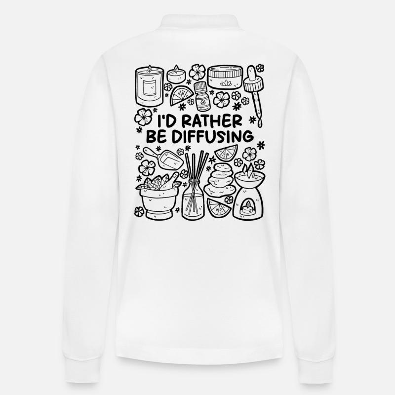 Je préfère diffuser – Aromathérapie - Polo à manches longues bio PREPSTER Stanley/Stella Unisexe - blanc
