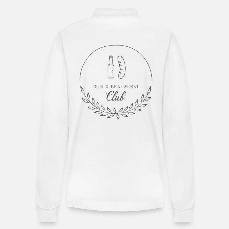 Bier & Bratwurst Club - Stanley/Stella Unisex Bio-Langarm-Poloshirt Prepster - Weiß