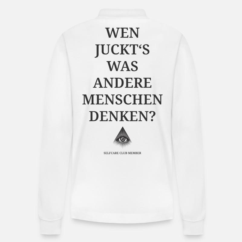 Wen juckts.... - Stanley/Stella Unisex Bio-Langarm-Poloshirt Prepster - Weiß