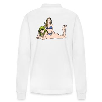 Sexy Girls Erotic Nude Women Fantasy Sex - Stanley/Stella Organic Unisex Long-Sleeved Polo Shirt Prepster - white - Back - Anna (173cm)