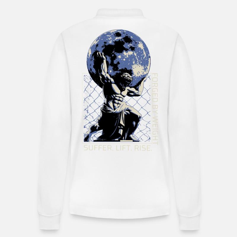 Greek Titan Graphic - Stanley/Stella Unisex Bio-Langarm-Poloshirt Prepster - Weiß