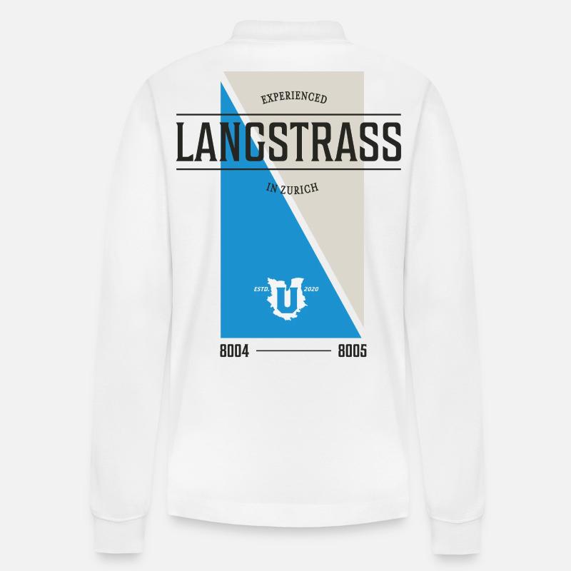 Zürich Langstrass Edition - Stanley/Stella Unisex Bio-Langarm-Poloshirt Prepster - Weiß