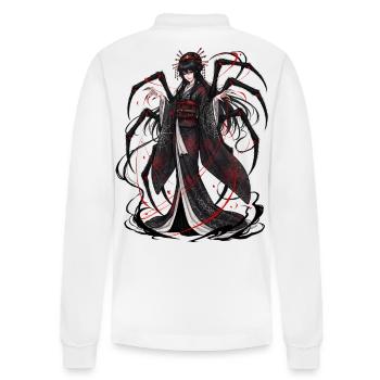 Jorogumo Spider Yokai – Japanese Demon Woman Kimon - Polo à manches longues bio PREPSTER Stanley/Stella Unisexe - blanc - Dos - Anna (173cm)