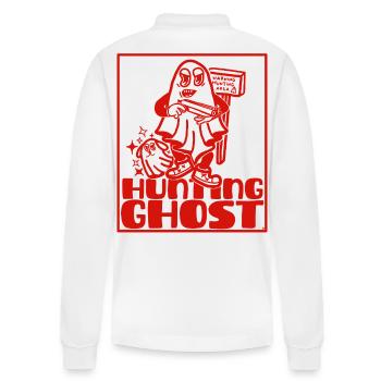 Ghost hunter not haunt - Stanley/Stella Organic Unisex Long-Sleeved Polo Shirt Prepster - white - Back - Anna (173cm)