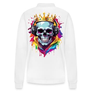 Headphones - Stanley/Stella Organic Unisex Long-Sleeved Polo Shirt Prepster - white - Back - Anna (173cm)