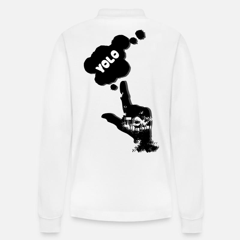 Explosive Smoke Bomb Illustration - Stanley/Stella Unisex Bio-Langarm-Poloshirt Prepster - Weiß