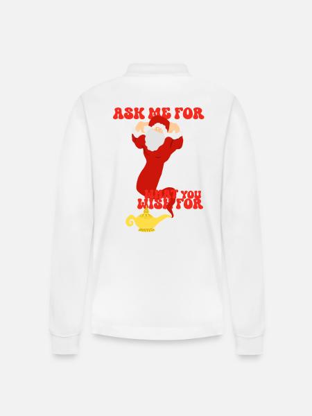 Santa Claus is a genius - Stanley/Stella Organic Unisex Long-Sleeved Polo Shirt Prepster - white