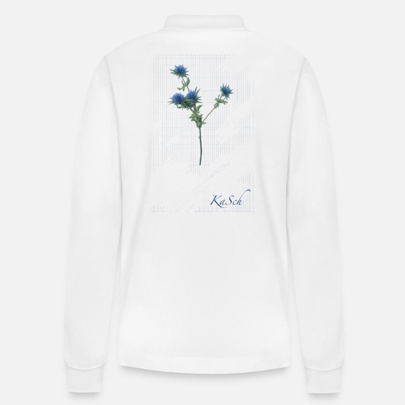 Distel_KaSch - Stanley/Stella Unisex Bio-Langarm-Poloshirt Prepster - Weiß