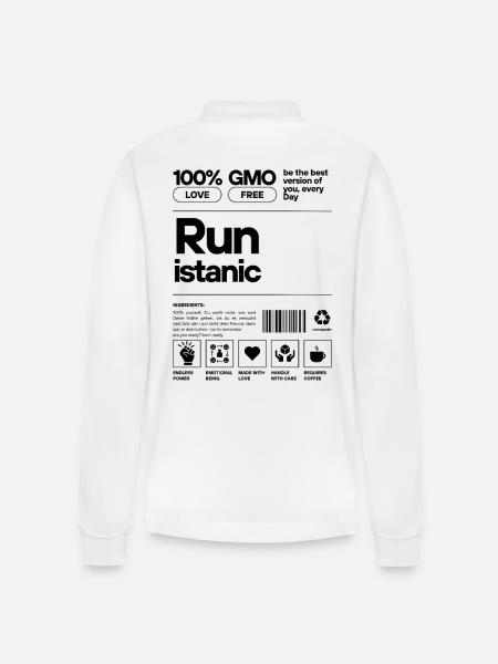 Abstract geometric line art - Stanley/Stella Organic Unisex Long-Sleeved Polo Shirt Prepster - white