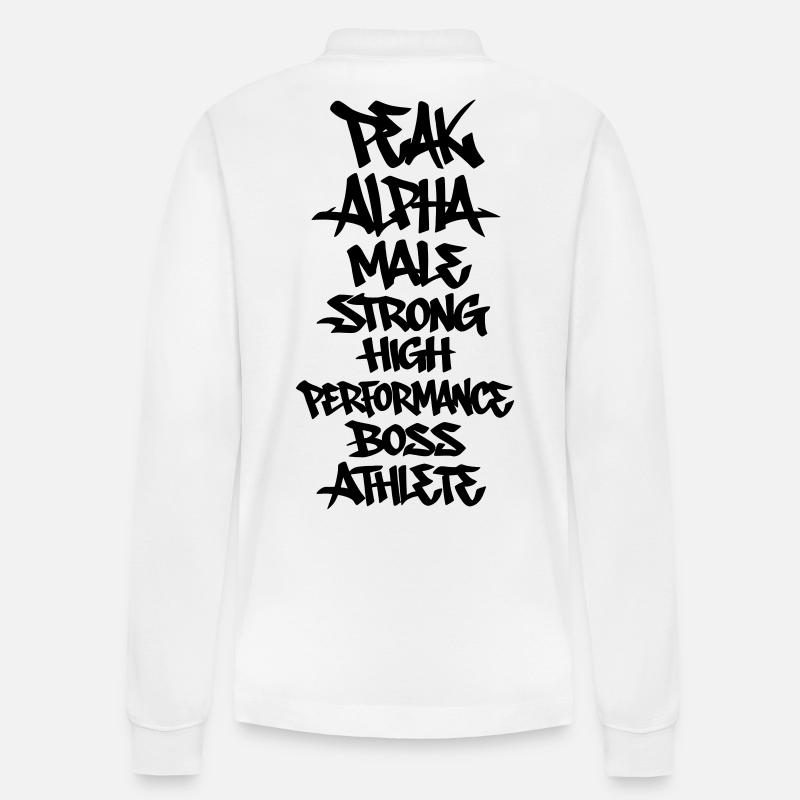 PEAK ATHLETE - Stanley/Stella Unisex Bio-Langarm-Poloshirt Prepster - Weiß