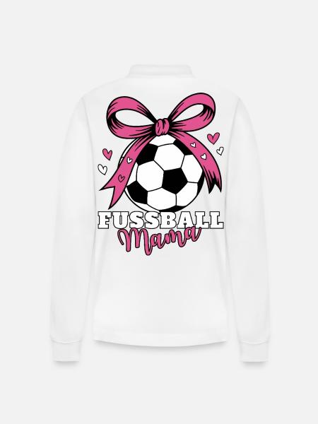Fussball Mama - Stanley/Stella Unisex Bio-Langarm-Poloshirt Prepster - Weiß