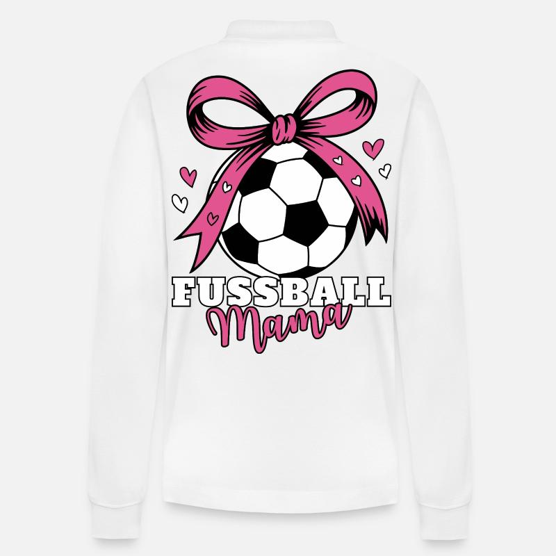 Fussball Mama - Stanley/Stella Unisex Bio-Langarm-Poloshirt Prepster - Weiß