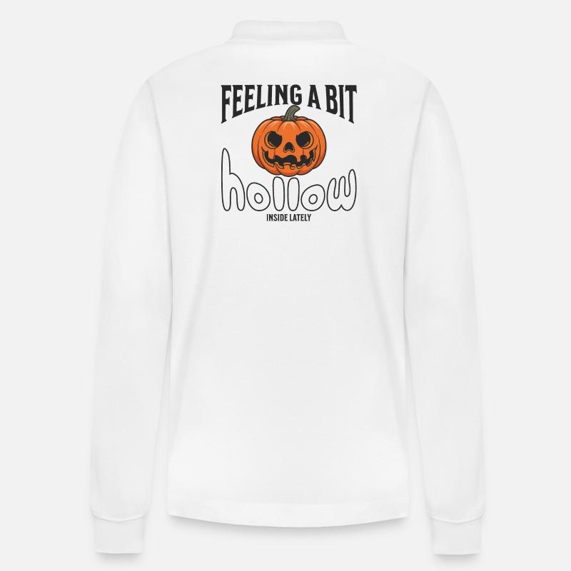 Feeling a bit hollow inside - Stanley/Stella Unisex Bio-Langarm-Poloshirt Prepster - Weiß