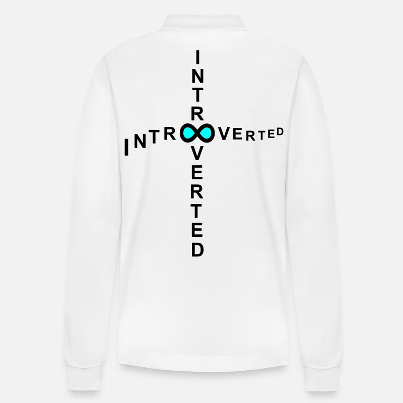 introvertiert - Stanley/Stella Unisex Bio-Langarm-Poloshirt Prepster - Weiß