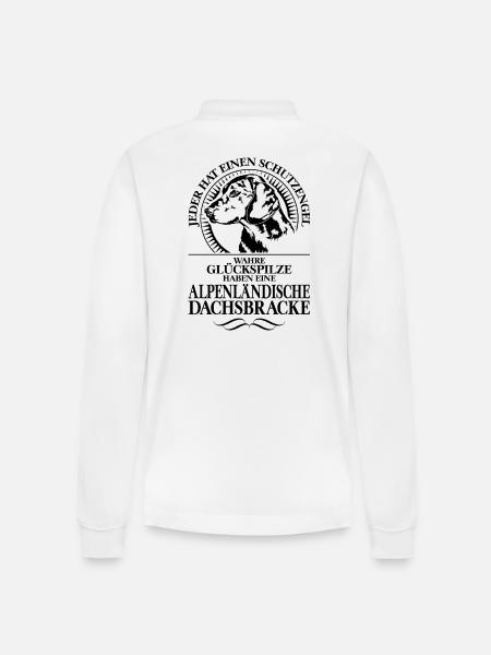 ALPENLÄNDISCHE DACHSBRACKE Schutzengel Wilsigns - Stanley/Stella Unisex Bio-Langarm-Poloshirt Prepster - Weiß