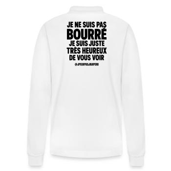 Je ne suis pas bourré Humour Apéro Homme - Polo à manches longues bio PREPSTER Stanley/Stella Unisexe - blanc - Dos - Anna (173cm)