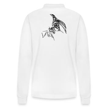 Creative Butterfly - Stanley/Stella Unisex Bio-Langarm-Poloshirt Prepster - Weiß - Hinten - Anna (173cm)