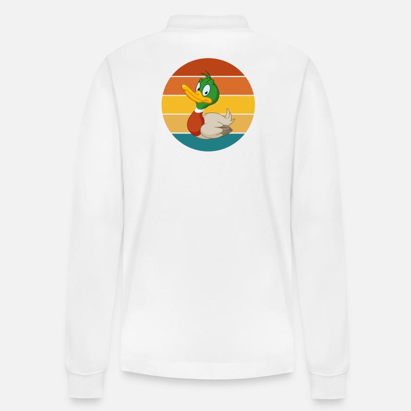 jagd, entenjagd, jagd, jäger - Stanley/Stella Unisex Bio-Langarm-Poloshirt Prepster - Weiß
