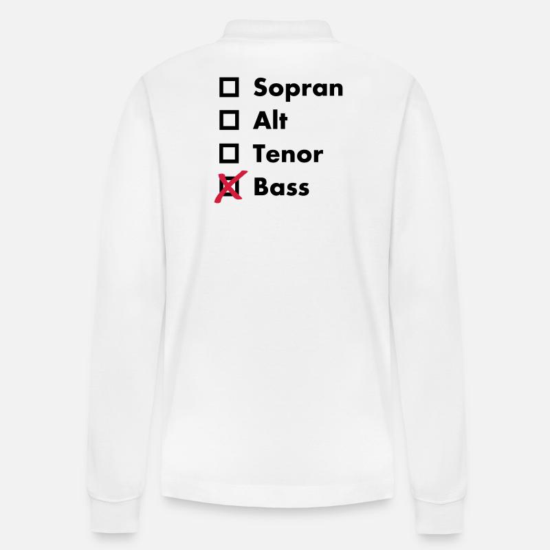 Bass - Stanley/Stella Unisex Bio-Langarm-Poloshirt Prepster - Weiß