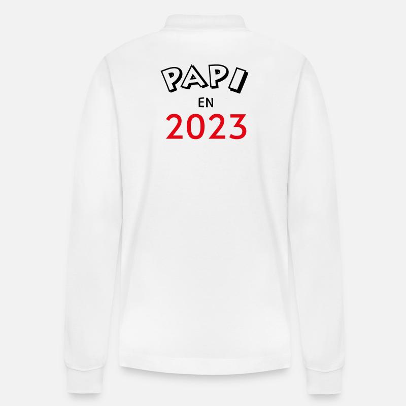 Papi en 2023 - Polo à manches longues bio PREPSTER Stanley/Stella Unisexe - blanc