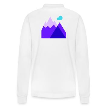 Bergfahren, Skifahren, Skifahren - Stanley/Stella Unisex Bio-Langarm-Poloshirt Prepster - Weiß - Hinten - Anna (173cm)