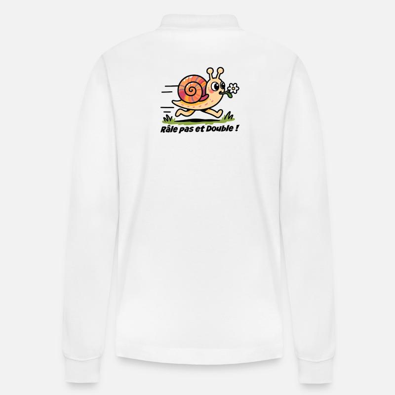 Autoaufkleber, Wohnwagen Rail Step und Double - Stanley/Stella Unisex Bio-Langarm-Poloshirt Prepster - Weiß