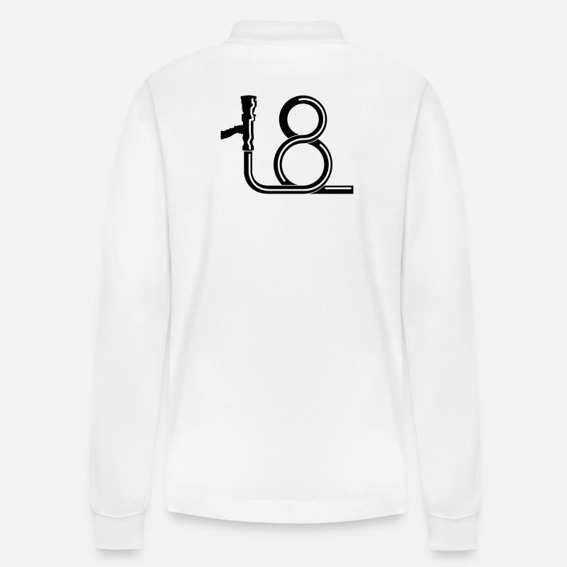 lance_18_b1 - Polo à manches longues bio PREPSTER Stanley/Stella Unisexe - blanc