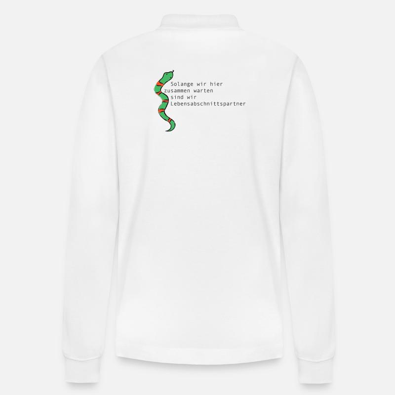 LEBENSABSCHNITTSPARTNER - Stanley/Stella Unisex Bio-Langarm-Poloshirt Prepster - Weiß