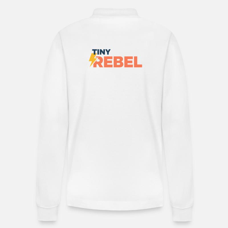 Winziger Rebell - Stanley/Stella Unisex Bio-Langarm-Poloshirt Prepster - Weiß
