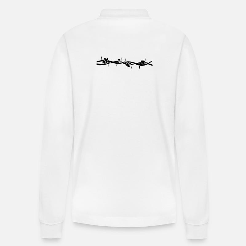 stacheldraht - Polo à manches longues bio PREPSTER Stanley/Stella Unisexe - blanc