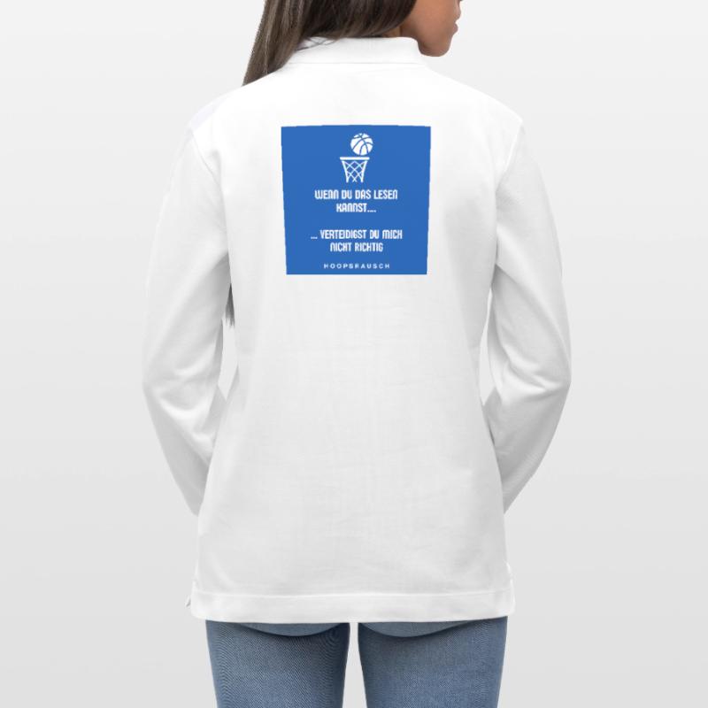 Lesen oder Verteidigen Spruch Hoopsrausch Stanley/Stella Unisex Bio-Langarm-Poloshirt Prepster