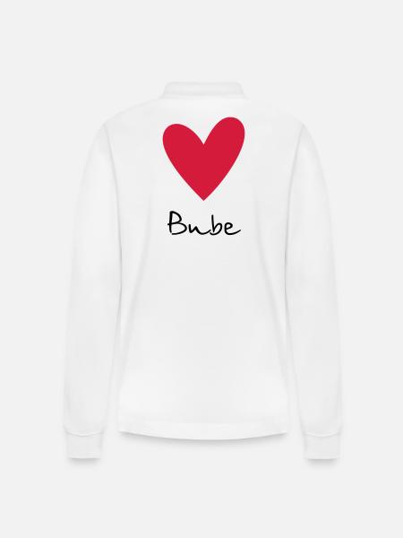Herz Bube Herzbube Geschenk - Stanley/Stella Unisex Bio-Langarm-Poloshirt Prepster - Weiß